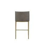 Fairview Grey and Brass Counter Stool