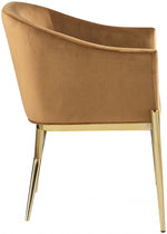 Calibur Saddle Velvet Dining Chair