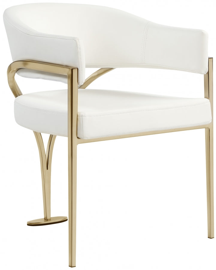 Milan White Faux Leather Dining Chair