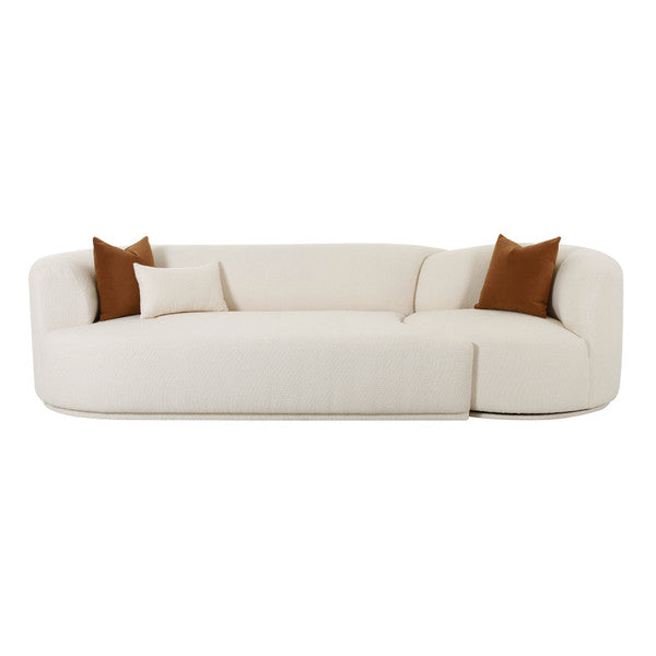 Divani Cream Boucle 2-Piece Modular Sofa