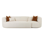 Divani Cream Boucle 2-Piece Modular Sofa