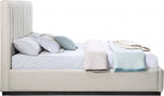 Rev Cream Linen Fabric Queen Bed