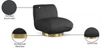 Hanna Black Boucle Swivel Accent Chair