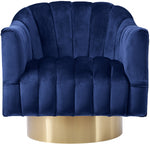 Marlin Blue Velvet Accent Chair